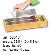 dispenser in legno per stagnola