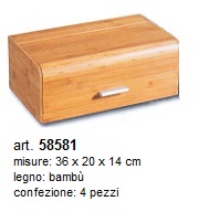 contenitore in legno per pane