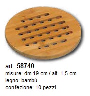 sotto pentola in legno