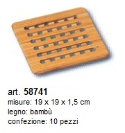 sotto pentola in legno