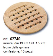 sotto pentola in legno