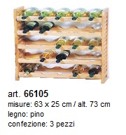 scaffale in legno per vino