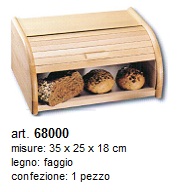 contenitore in legno per pane