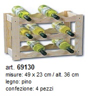 scaffale in legno per vino 