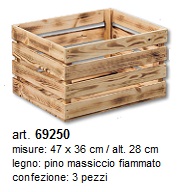 cassa in pino massiccio fiammato