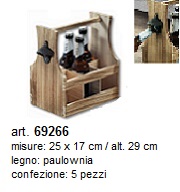 porta bottiglie in legno di paulownia