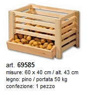 porta patate in pino