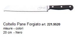 coltello pane forgiato