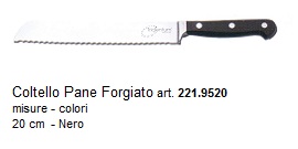 coltello pane forgiato