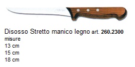 coltello disosso stretto manico legno