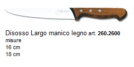 coltello disosso largo manico legno