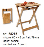 tavolino richiudibile in bambù